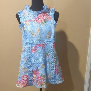 Beautees Shimmering Blue Fabric